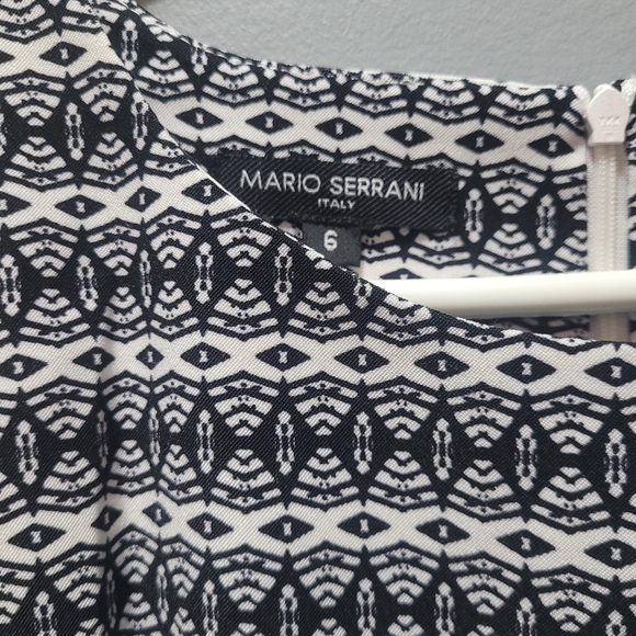 Mario Serrani B/W pattern dress Size 6 - Picture 4 of 7
